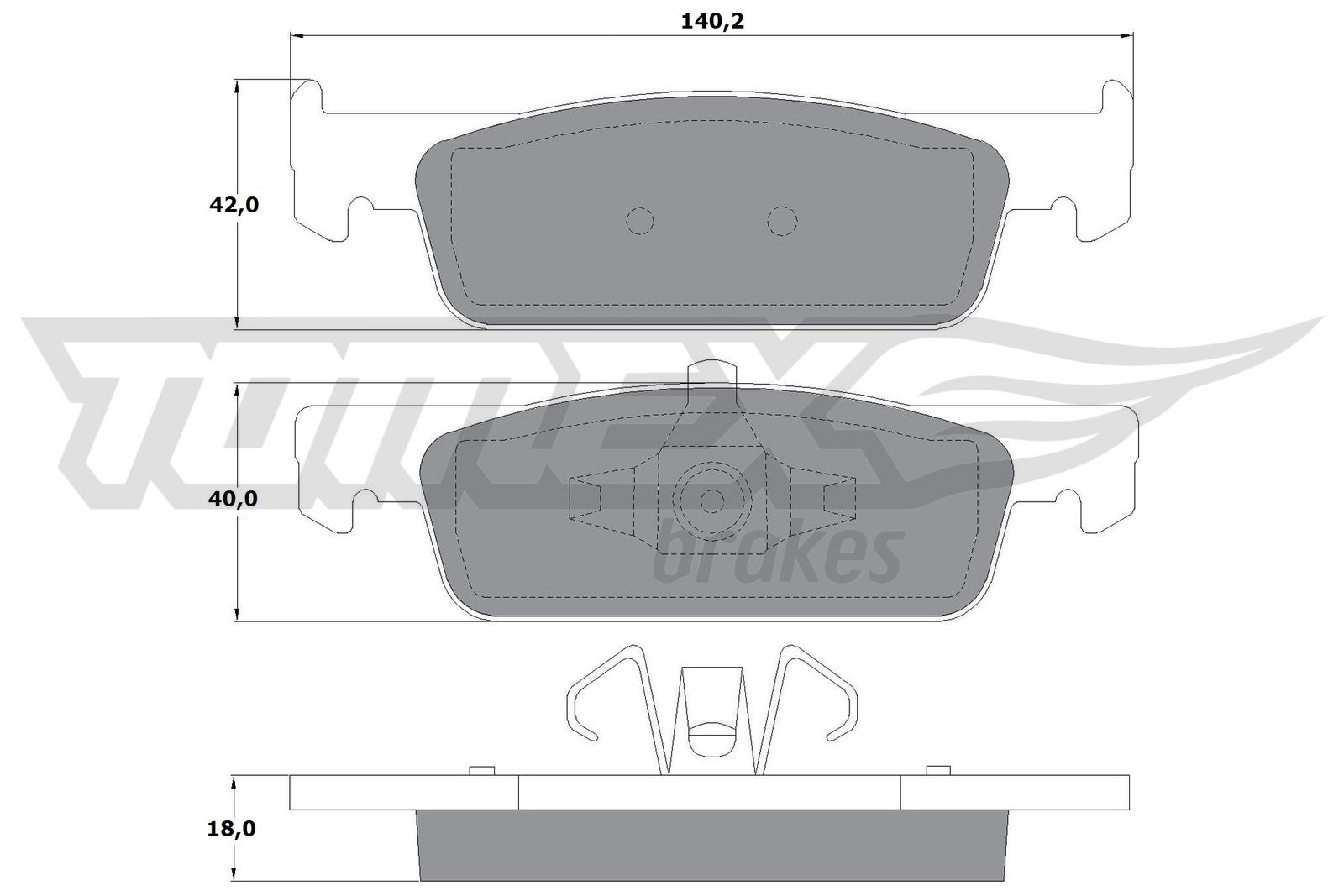 Sada brzdových platničiek kotúčovej brzdy TOMEX Brakes